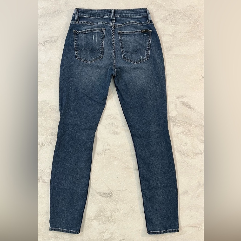 EUC Silver Jeans Curvy Mid Rise Distressed Boyfriend Jeans Size 4 - Picture 6 of 7